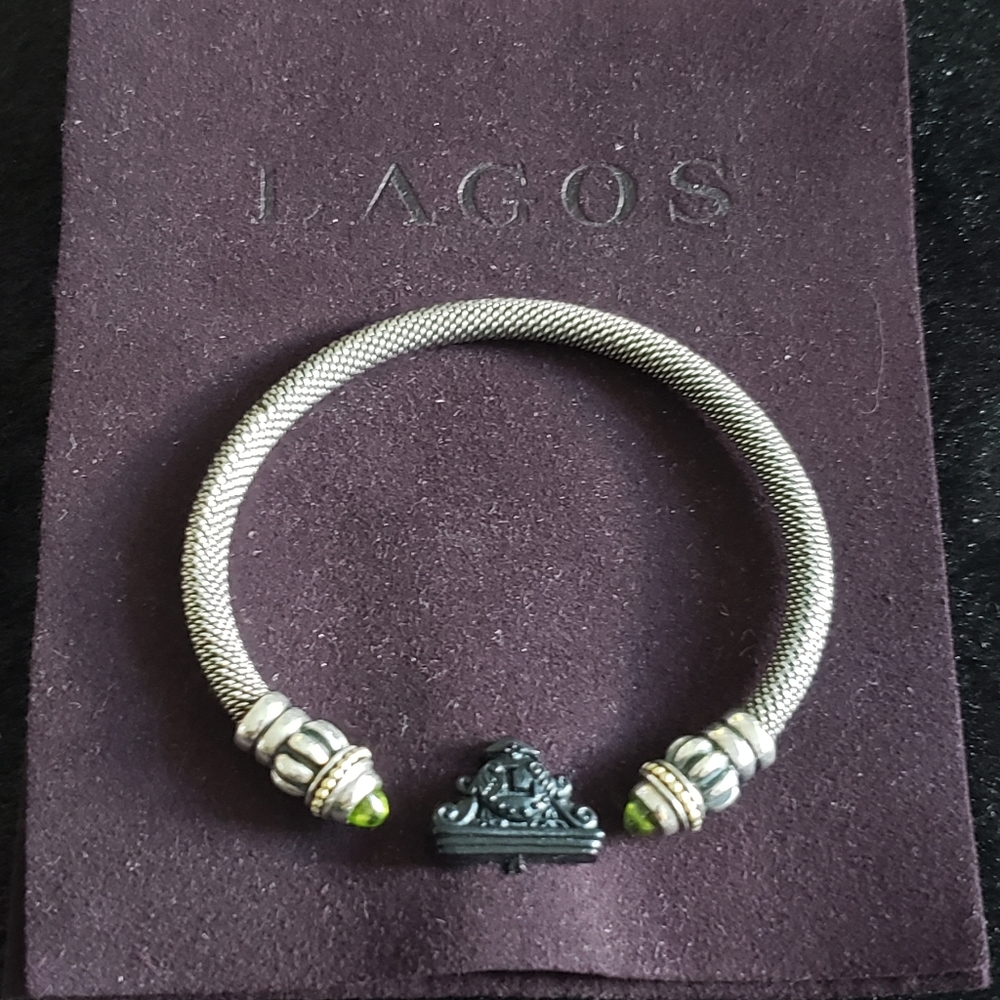 Lagos Caviar Peridot Sterling Silver and 18k Gold